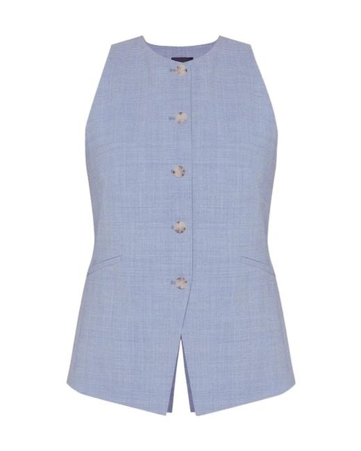 Boss Blue Button-Up Vest