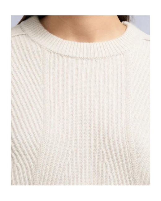 Moose Knuckles White Corina Crewneck Sweater