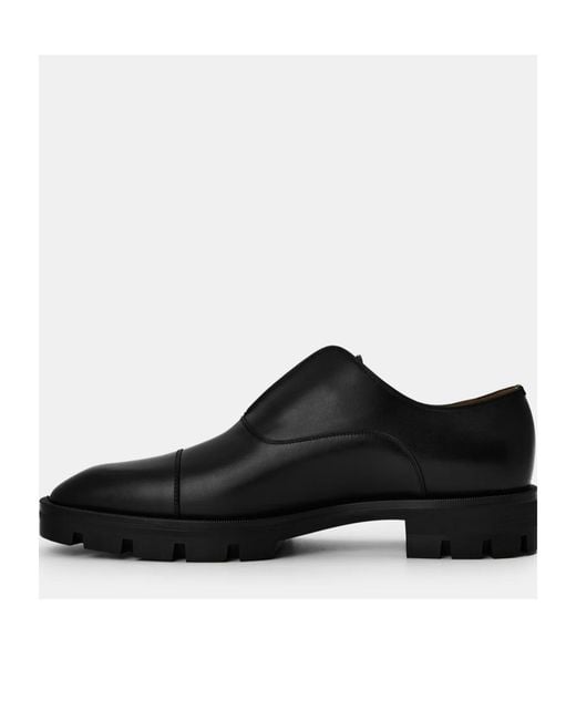 Christian Louboutin Black Slip-On Loafers for men