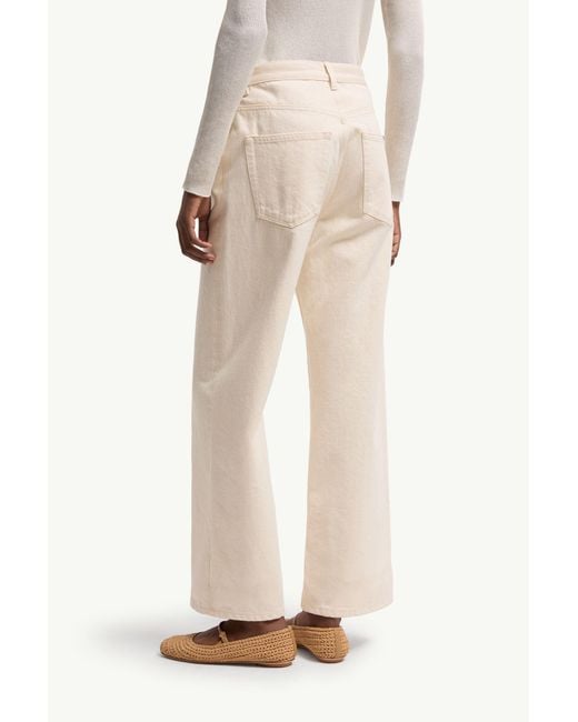 Moncler Natural Cropped Straight-Leg Jeans