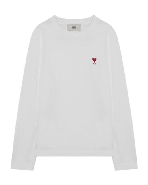 AMI White Organic Cotton T-Shirt for men
