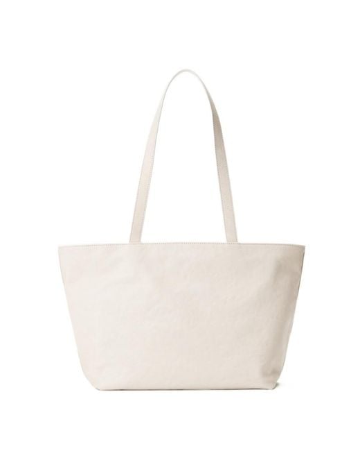 Alexander Wang White Logo-Embossed Medium Tote Bag
