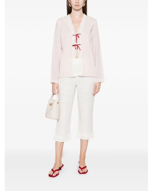 Posse White Long-Sleeved Top