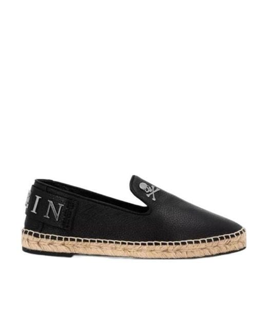 Philipp Plein Black Star Riveted Business Casual Shoes for men