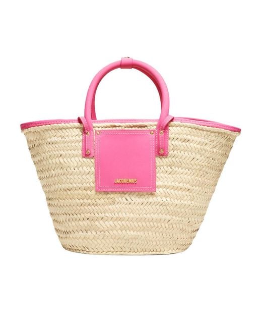Jacquemus Pink Le Panier Soli Tote Bag
