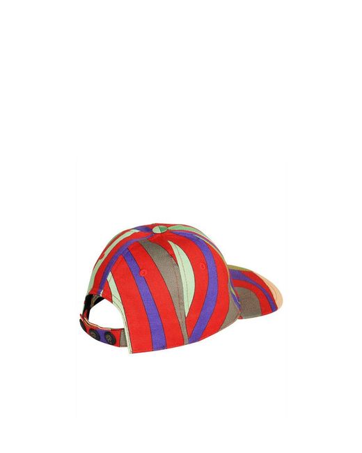 Emilio Pucci Red Pattern Hat