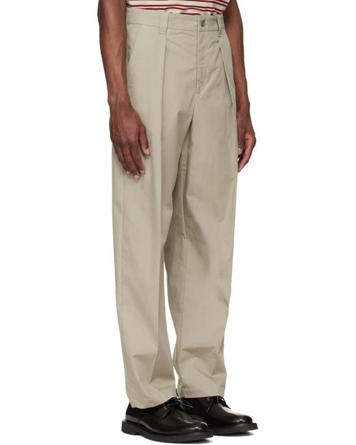 A.P.C. Natural Wide Leg Trousers for men