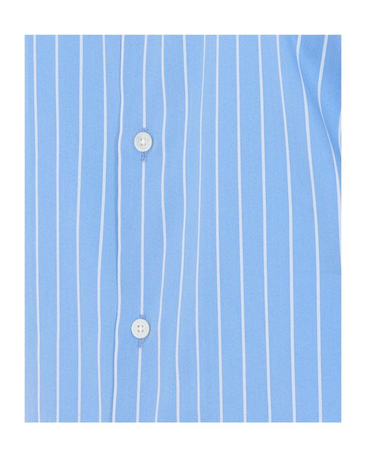 Auralee Blue Striped Shirt