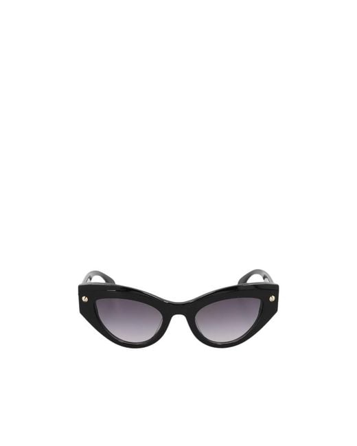 McQueen White Eyewear Cat-Eye Frame Sunglasses