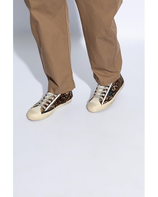 Golden Goose Deluxe Brand Brown V-Star 2 Leopard-Printed Sneakers for men
