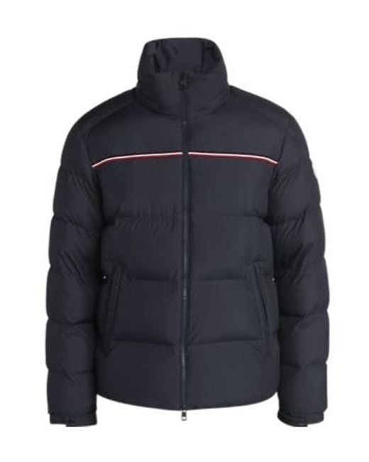 Moncler Blue Logo Patch Zip-Up Jacket for men