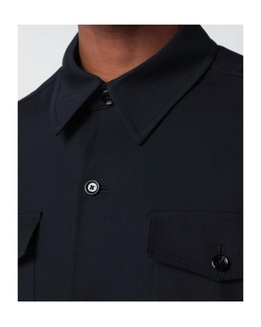 Lardini Blue Long-Sleeved Buttoned Jacket for men