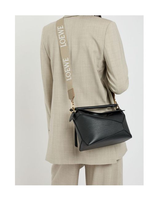 Loewe White Logo-Jacquard Canvas Bag Strap
