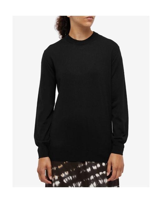 Jil Sander Black Lightweight Crewneck Jumper