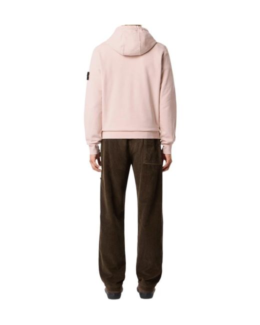 Stone Island Pink Regular-Fit Hooded Sweatshirt With Pouch Pocket for men