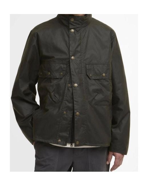 Barbour Black Field Snap-Front Jacket for men