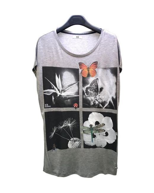 Iceberg White Item O-Neck Short-Sleeved T-Shirt