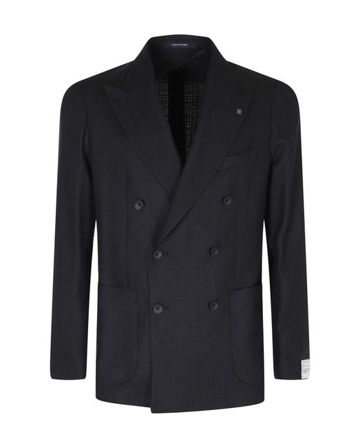 Tagliatore Blue Double-Breasted Blazer for men