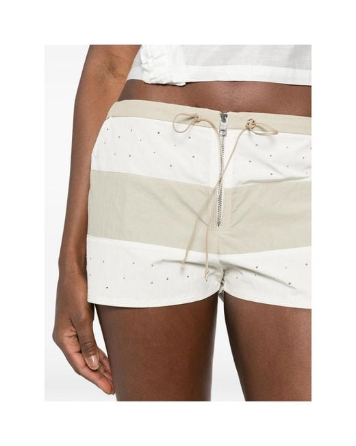 Paloma Wool Natural Striped Shorts