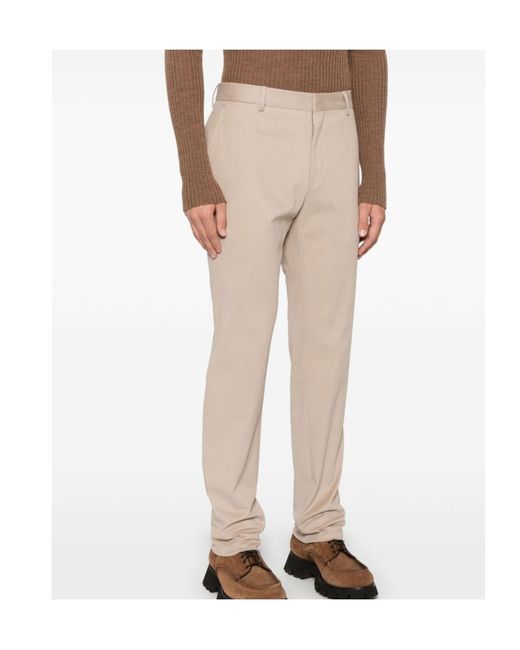Zegna Natural Concealed-Fastening Trousers for men