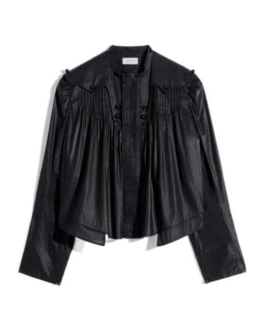 Lemaire Black Pleated Blouse