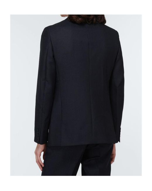 Comme des Garçons Blue Zipper-Decorated Suit Jacket for men