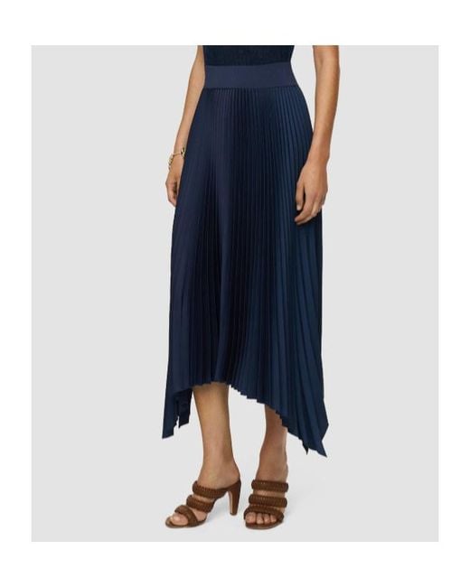 Joseph Blue Ade Knit Weave Plissé Skirt