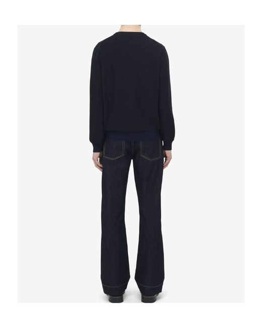 McQueen Blue Crew-Neck Sweater for men