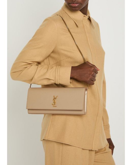 Saint Laurent Natural Leather Clutch