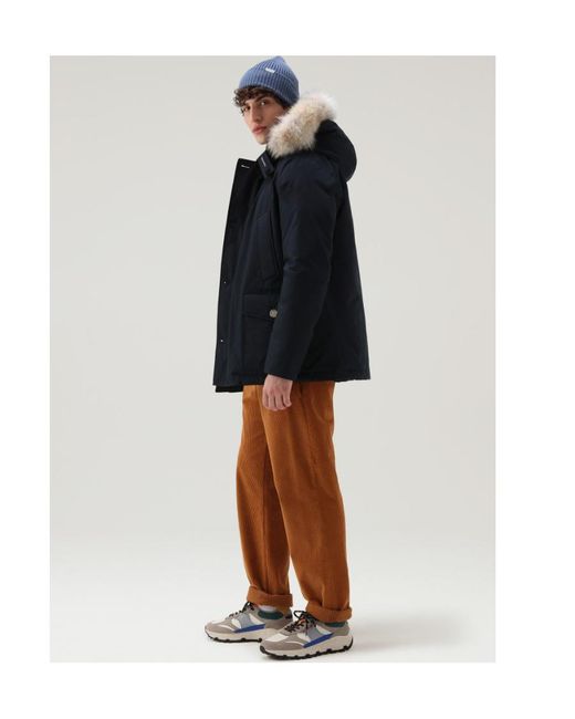 Woolrich Blue Arctic Anorak Hooded Jacket for men