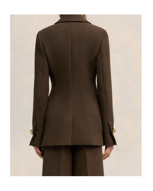 AMI Brown Ami Single-Breasted Tailored Blazer