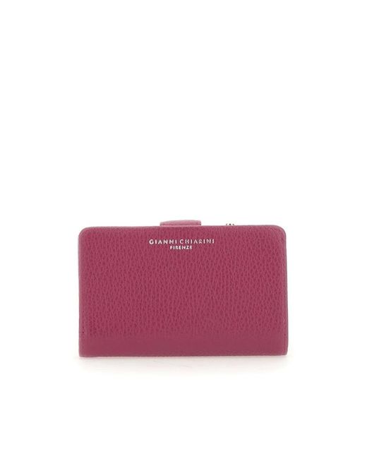 Gianni Chiarini Purple Dollaro Compact Wallet