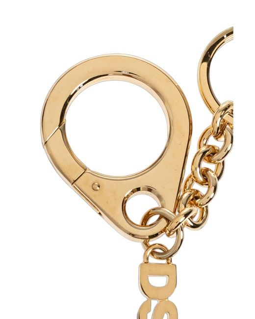 DSquared² Metallic Logo Charm Bag Keychain