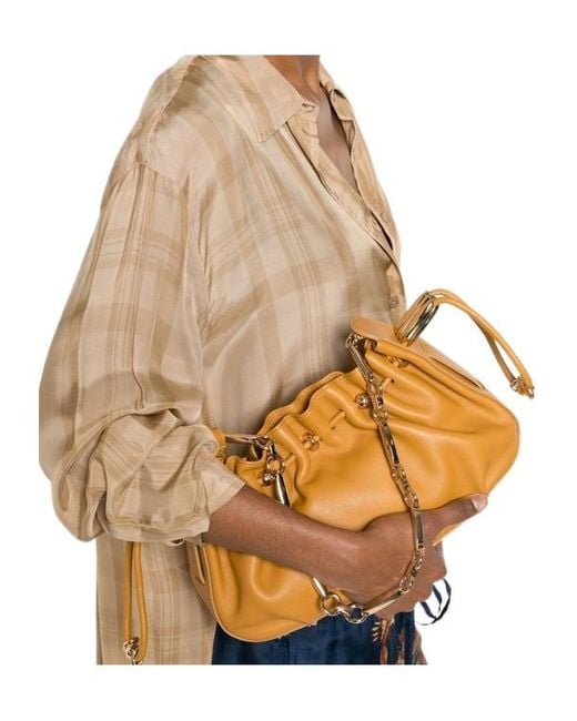 Zimmermann Metallic Pleated Shoulder Bag