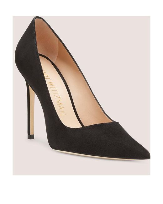 Stuart Weitzman Black Cusp High-Heeled Shoes
