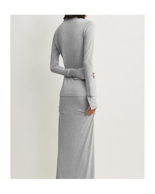 Totême Gray Fitted Jersey Shirt