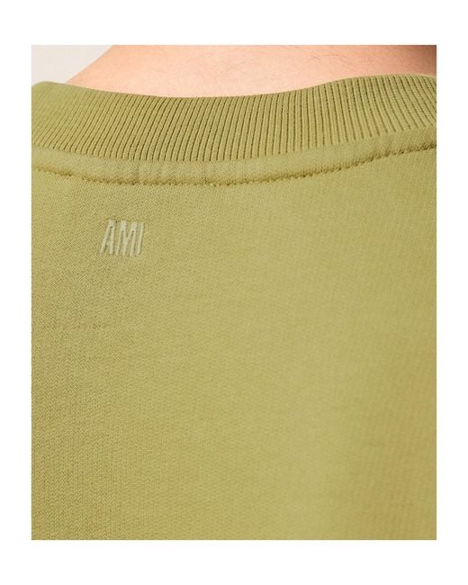 AMI Green Ami Ami De Coeur Crewneck Sweatshirt for men