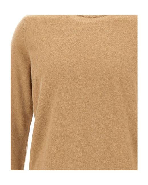 Kangra Cashmere White Kangra Crew Neck Knitted Sweater for men