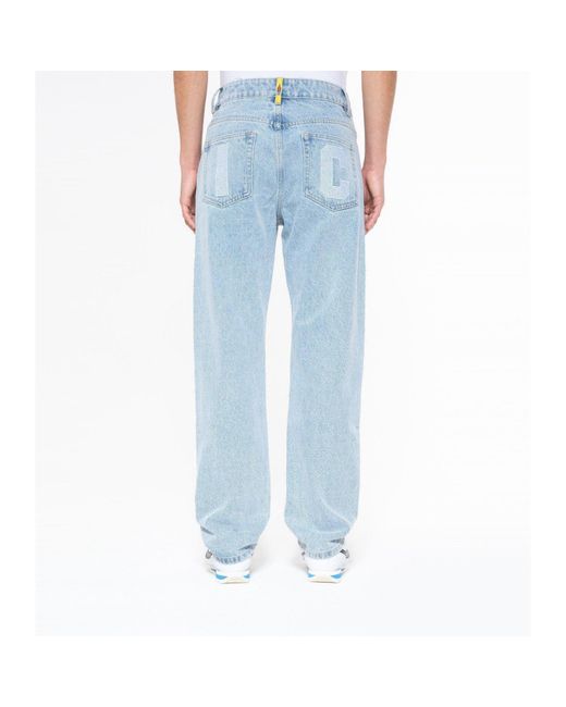 ICECREAM Blue Run Dog Straight Leg Jeans for men