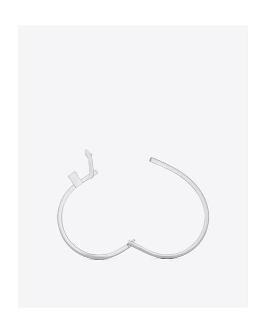 Saint Laurent White Logo Engraved Buckle Bracelet for men