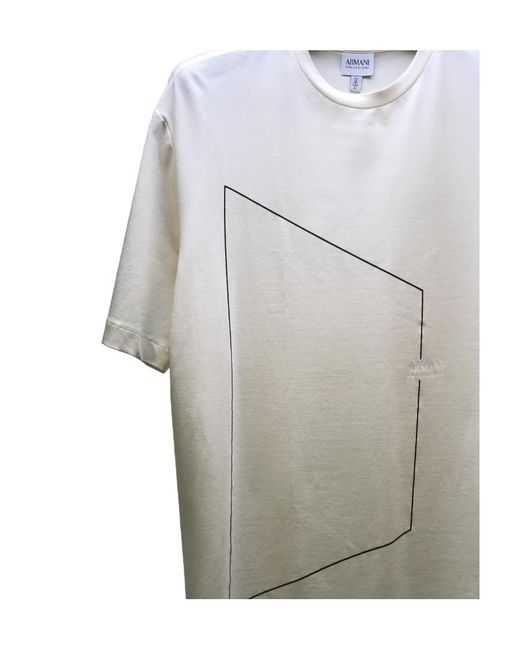 Armani Collezioni Gray Round-Necked T-Shirt for men