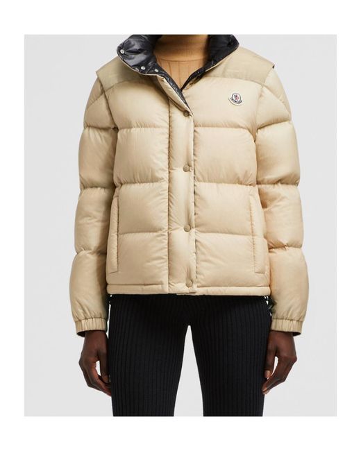 Moncler Natural Verone Reversible Short Puffer Jacket