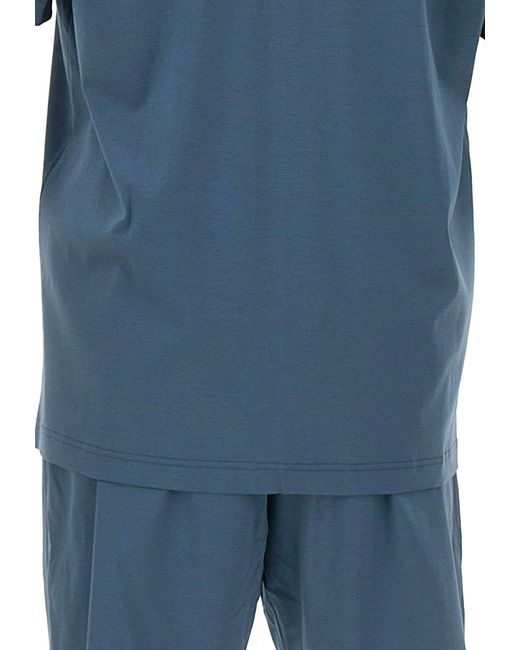 Emporio Armani Blue Logo Pocket Short Pyjamas for men