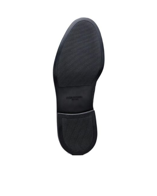 Thom Browne Black Longwing Almond-Toe Derby Shoes for men
