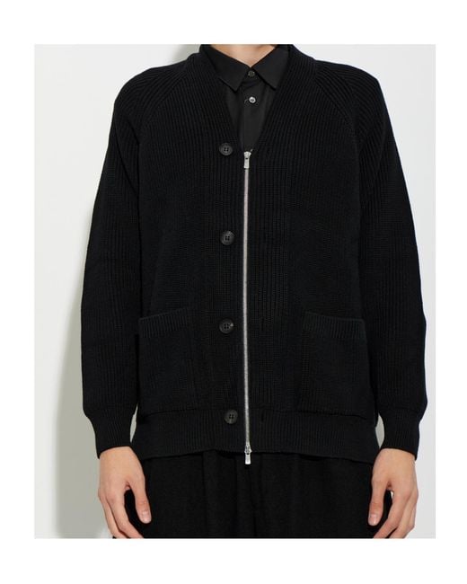 Comme des Garçons Black Long-Sleeved Casual Jacket for men
