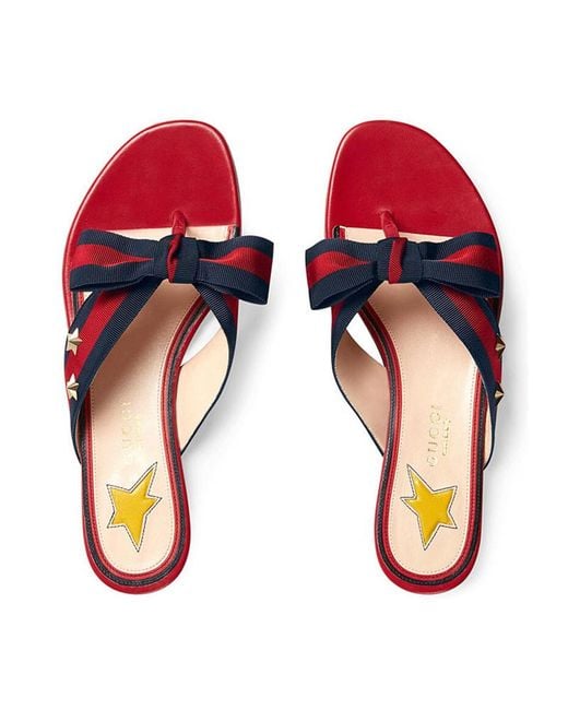 Gucci Multicolor Logo Flip-Flops