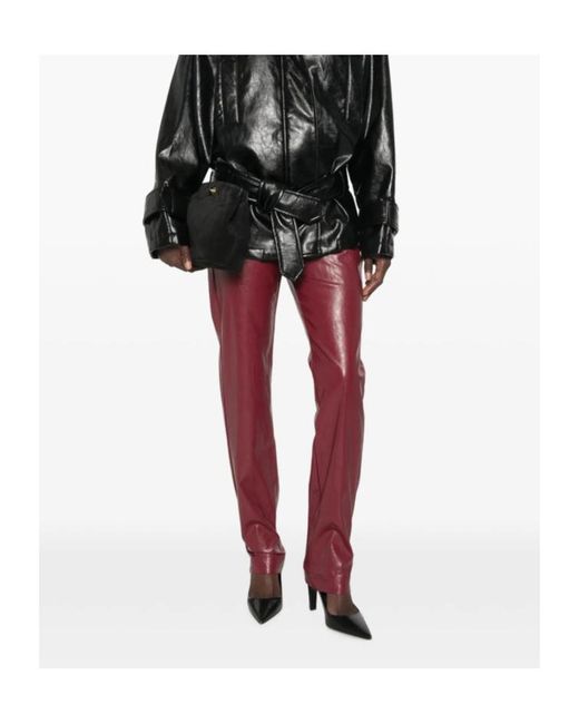 FEDERICA TOSI Red Belt-Loop Pocket Trousers