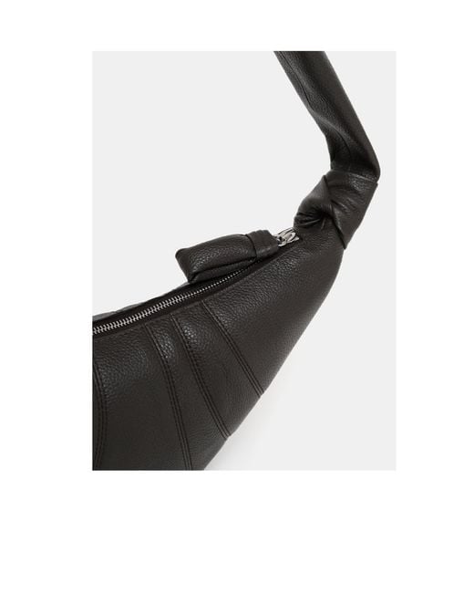 Lemaire Black Croissant Leather Shoulder Bag for men