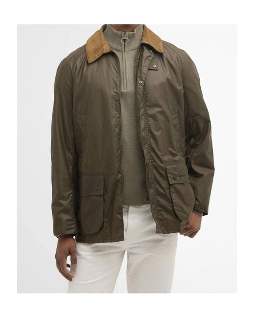 Barbour Green Lightweight Ashby Waxed Jacket for men