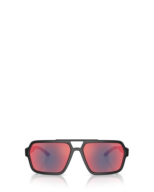 Prada Linea Rossa Purple Prada Eyewear Aviator Sunglasses for men